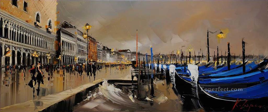 Venice palette Kal Gajoum cityscape Oil Paintings